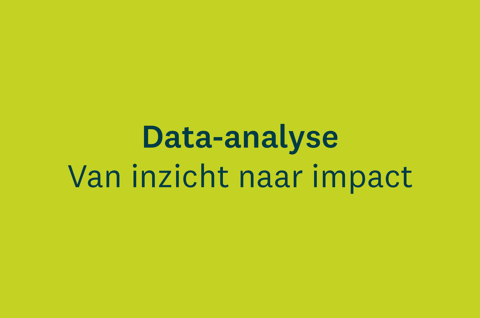 Data analyse