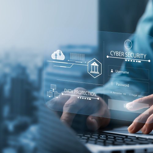 Cybersecurity concept, user privacy security and encryption, sec