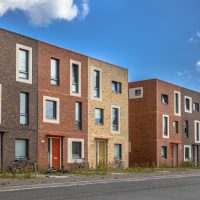Modern Social housing under blue sky